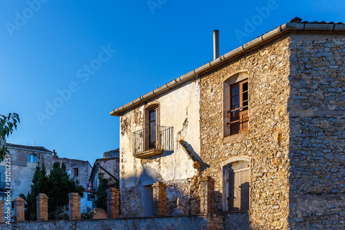 Old mountain town of Tivissa in the morning photo