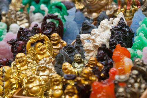 Colorful Happy Buddha Figurines
