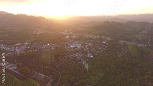 new view point in Phang Nga province at Baan Hinrom near Samed Nangshe view point photo from drone can see many islands in Phang Nga gulf photo