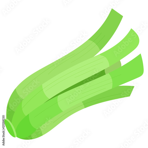Celery icon in cartoon style isolated on white background vector illustration