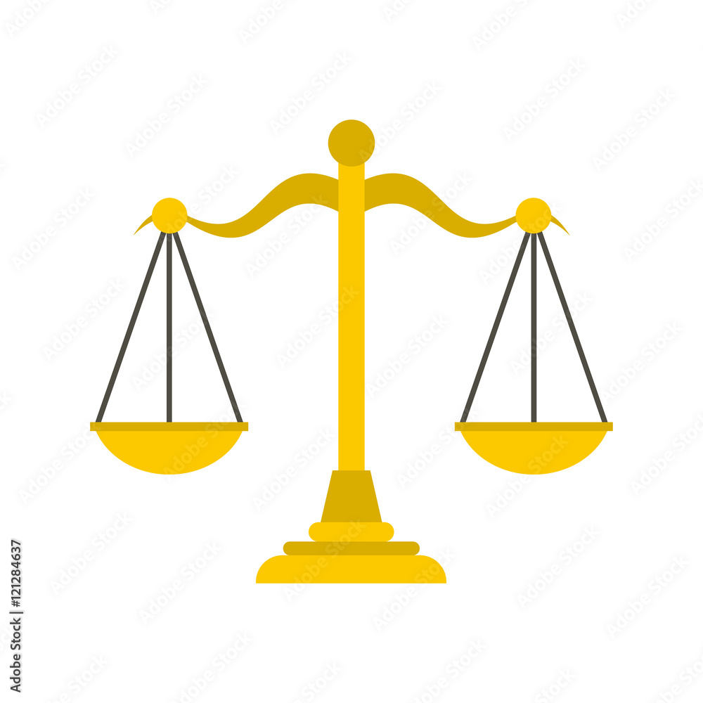 Themis libra icon in flat style isolated on white background. Justice symbol vector illustration Themis libra icon in flat style isolated on white background. Justice symbol vector illustration