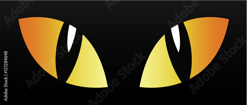 Gelb Orangene Katzen Augen Halloween