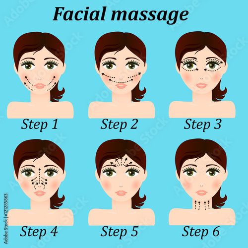 vector girl portrait with facial skin patch