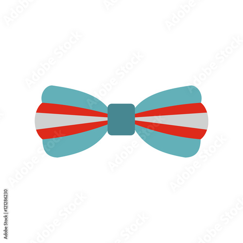 Butterfly tie icon in flat style isolated on white background. Accessory symbol vector illustration