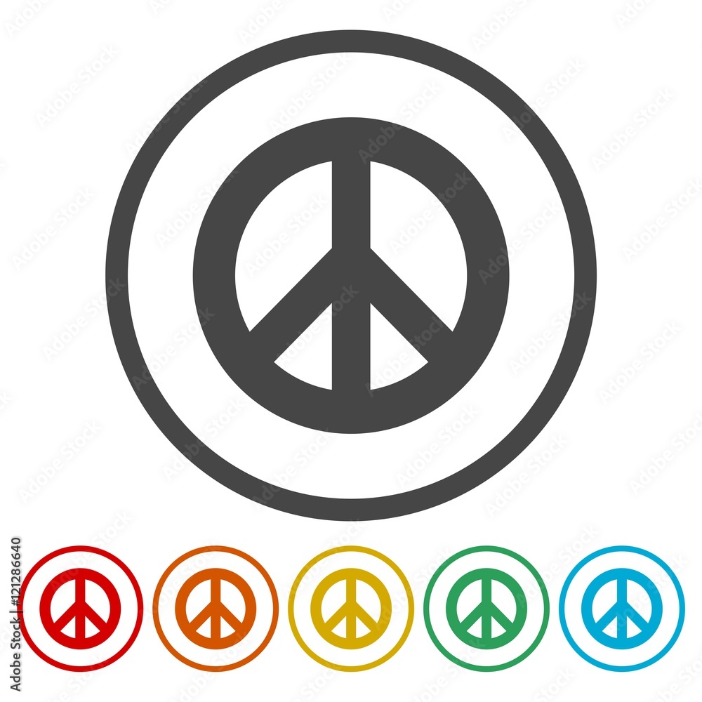 Peace sign icon. Hope symbol. Peace sign icon. Hope symbol.