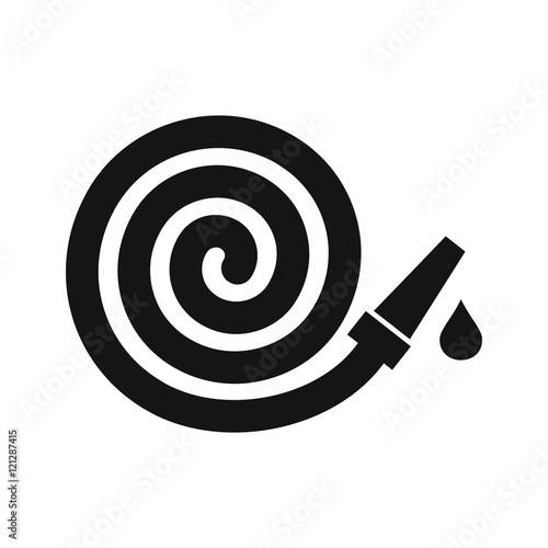 Garden hose icon in simple style isolated on white background. Watering symbol vector illustration