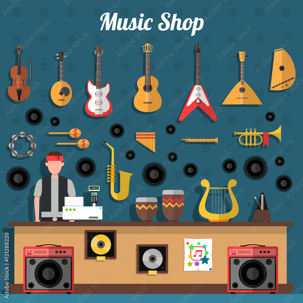 Music Shop Illustration Music Shop Illustration