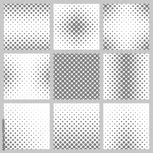 Black and white circle pattern set