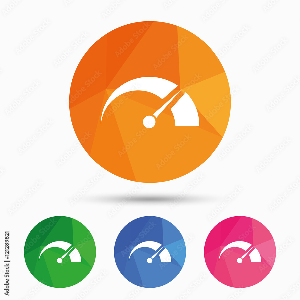 Tachometer sign icon. Revolution-counter symbol. Tachometer sign icon. Revolution-counter symbol.