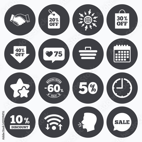 Free Download Sale discounts icon. Shopping, deal signs. - GFXLoad