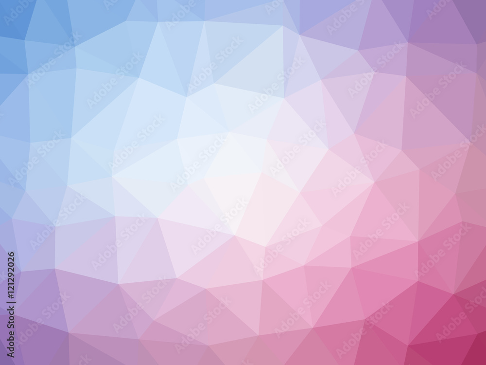 Obraz premium Blue purple pink gradient polygon shaped background
