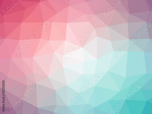 Pink teal gradient polygon shaped background
