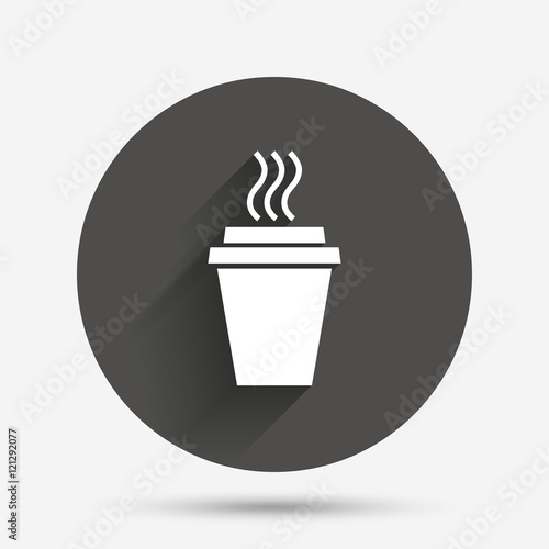Take a Coffee sign icon. Hot Coffee cup. © blankstock