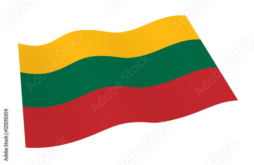 Lithuania flag isolated on white background from world flags set. 3D illustration. Free Download Lithuania flag isolated on white background from world flags set. 3D illustration. - GFXLoad