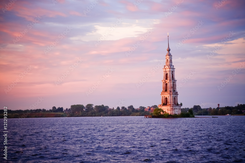 Fototapeta premium kalyazin russian ancient bell tower