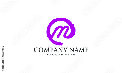 M initial logo / M abstrack initial logo