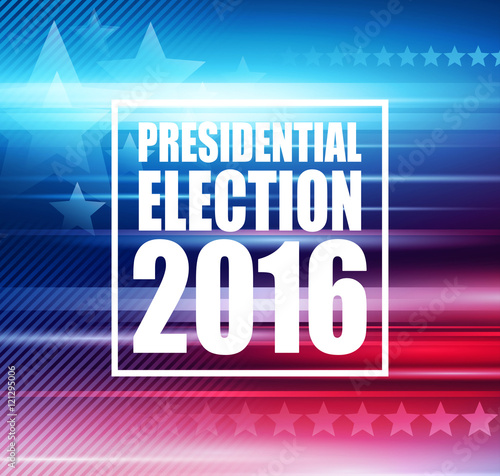 2016 USA presidential election poster. Vector illustration