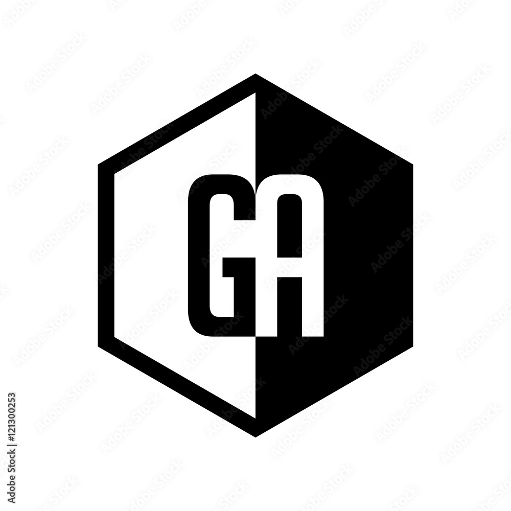 INITIAL hexsagonal HALF LOGO