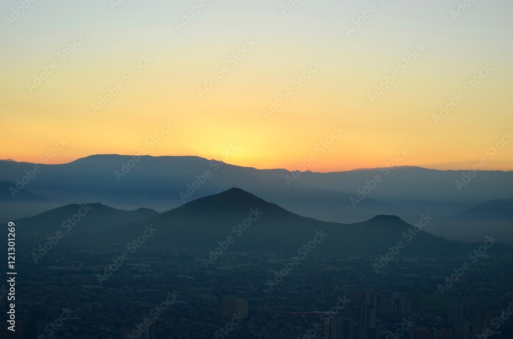Pôr-do-sol em Santiago III