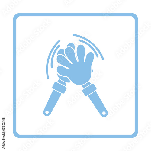 Football fans clap hand toy icon