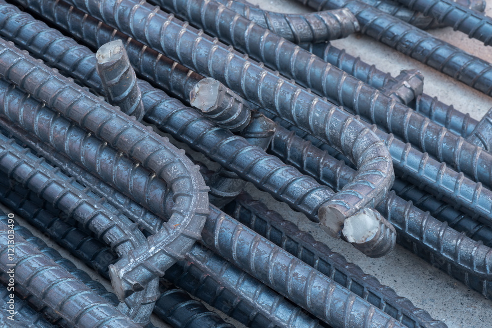 Division rebar used in construction concrete, End of steel rebar Stock