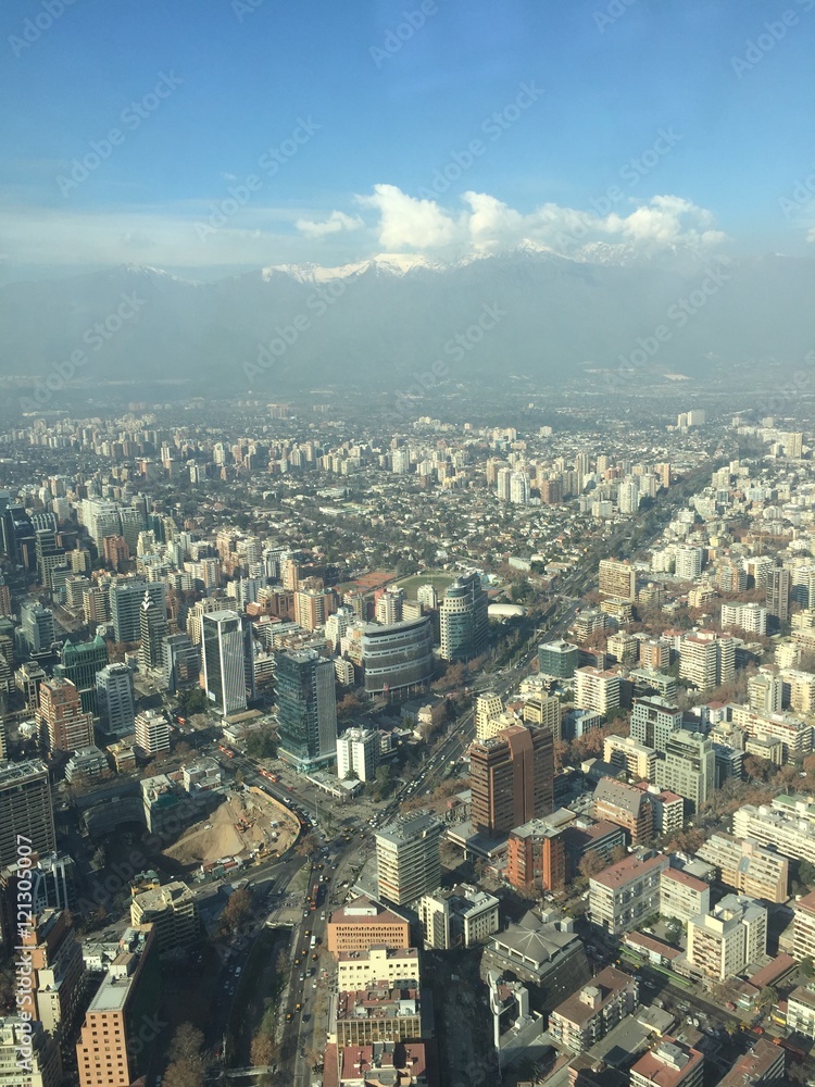 Vista aérea de Santiago