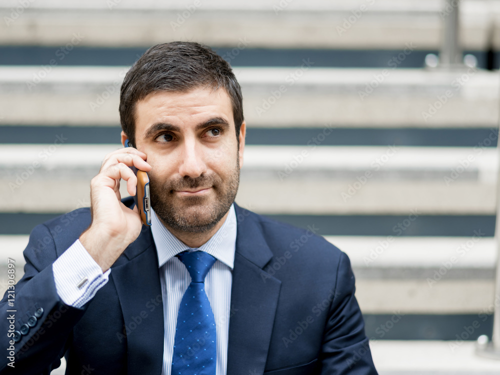 Portrait of handsome businessman outdoor Portrait of handsome businessman outdoor