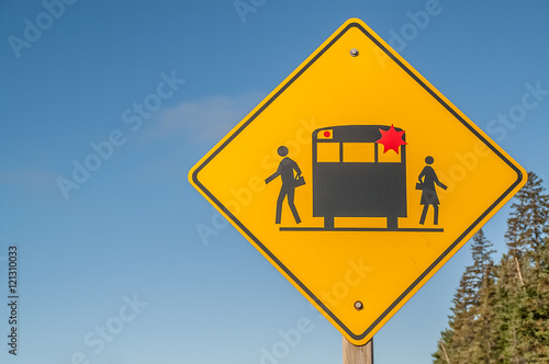 School Bus Sign in Ontario