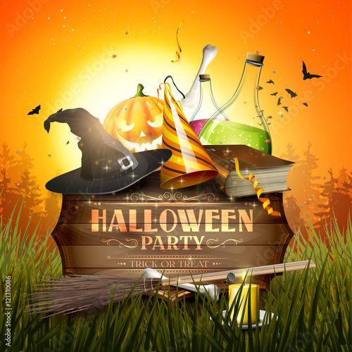 Halloween party background
