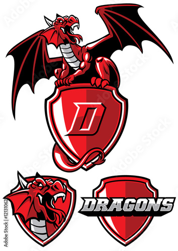 dragon mascot set
