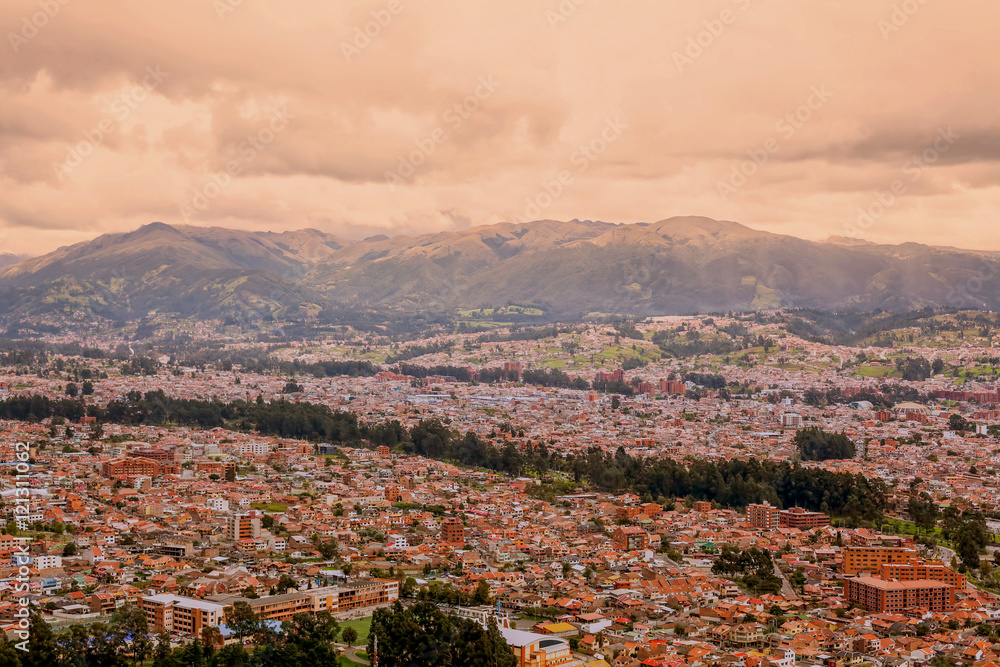 Aerial View Of The Cuenca City, Ecuador