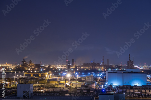 modern manufacturing industry night view