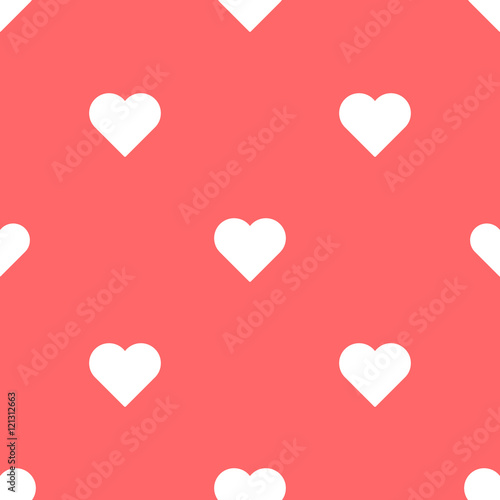Heart Seamless Pattern. Valentines Day bacakground Vector