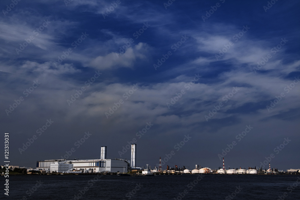 waterfront manufacturing industry, petrochemical complex 