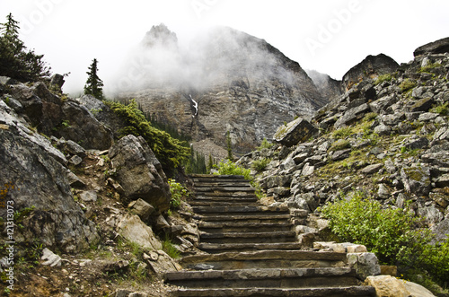 Stone steps into the mountains