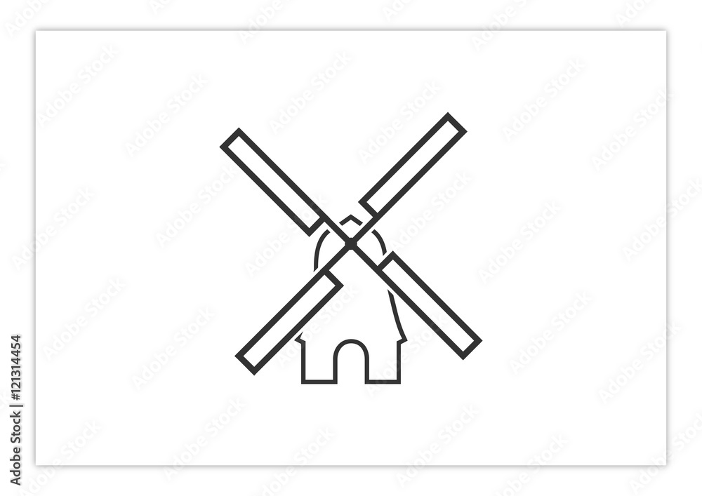 Mills - Simple Line Mill Vector Mills - Simple Line Mill Vector