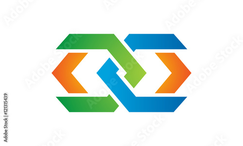 Free Download Line cross colorful logo - GFXLoad