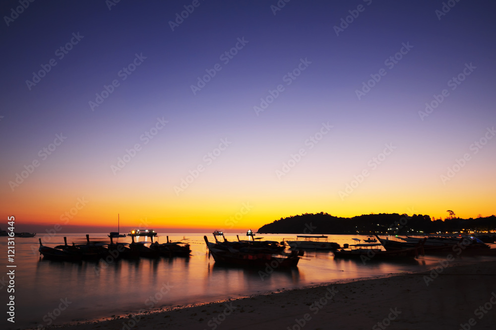 Lipe island sunset time : Satun Thailand. Lipe island sunset time : Satun Thailand.