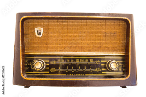 Vintage radio antique isolated
