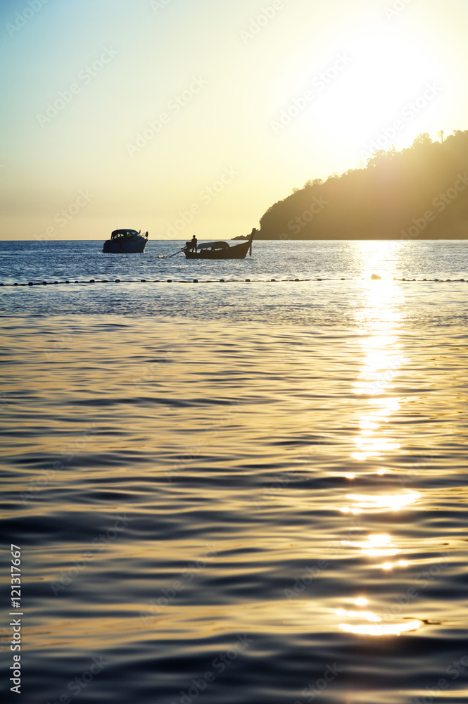 Fototapeta premium Lipe island sunset time : Satun Thailand.
