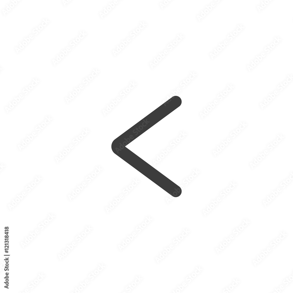Left arrow icon. Left arrow Vector isolated on white background. Flat vector illustration in black. EPS 10 Left arrow icon. Left arrow Vector isolated on white background. Flat vector illustration in black. EPS 10