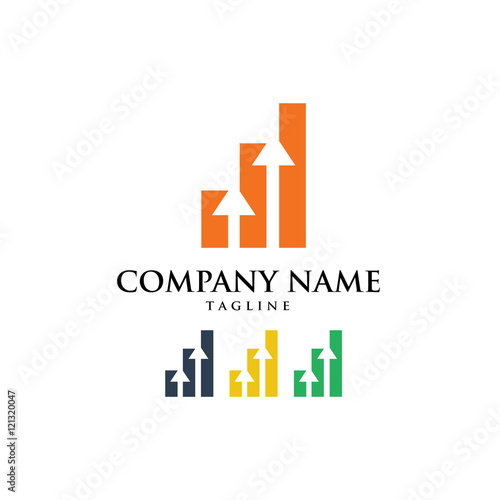 Finance Economy Accounting arrow Logo Icon Vector