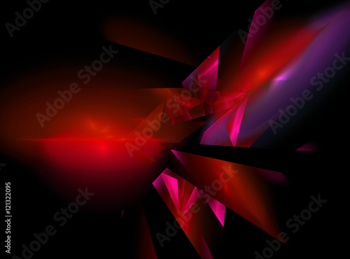 Abstract red square fractal
