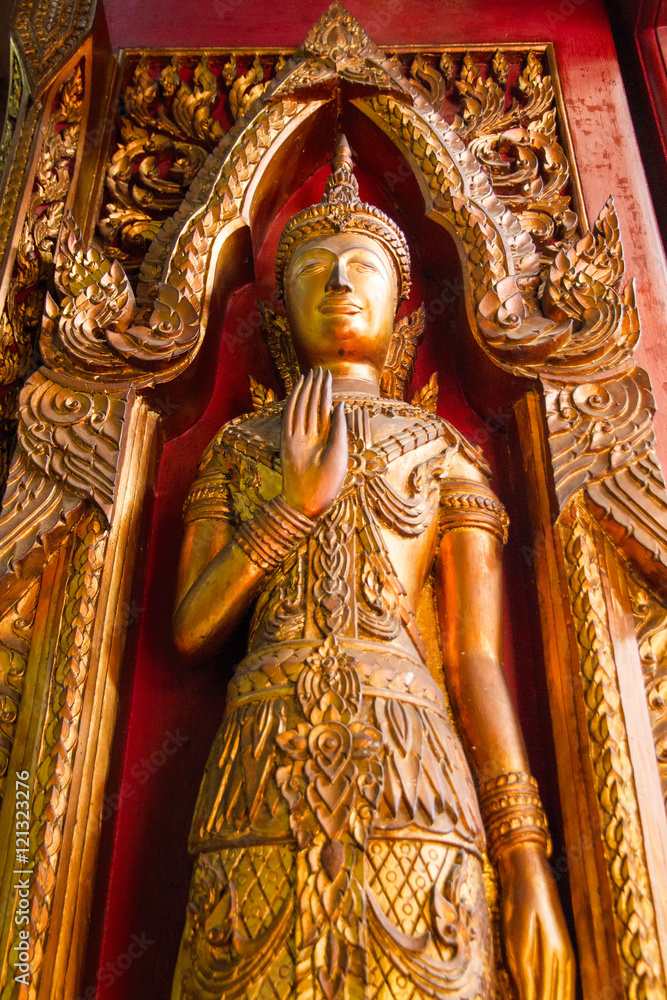 Buddha carving in the Temple of Thailand