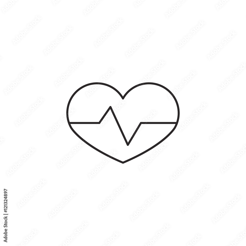 Heart icon outline vector illustration Heart icon outline vector illustration