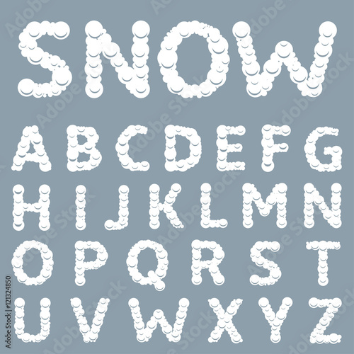 White Snowy alphabet