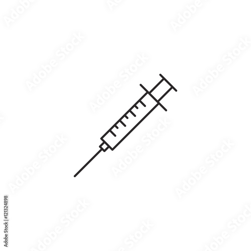 Syringe icon outline vector illustration