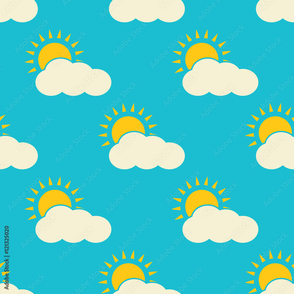 Vector clouds weather seamless pattern Vector clouds weather seamless pattern