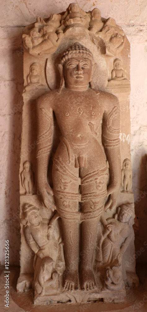 Fototapeta premium Antique stones idols of God & Goddess in Deogarh, Uttar Pradesh Jaincentre built in 8th to the 17th century A.D.