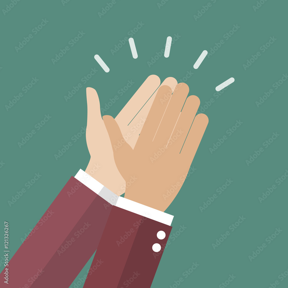 Fototapeta premium Businessman hands clapping